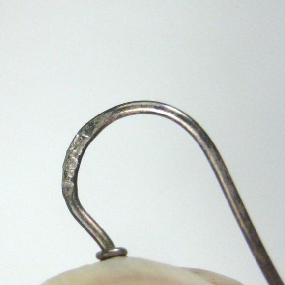 Glass Beaded Dangle Earrings Sterling Silver 925 Hooks - Picture 3 of 6